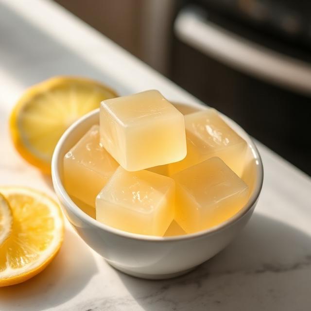 dr jennifer ashton gelatin trick recipe served in a bowl with lemon