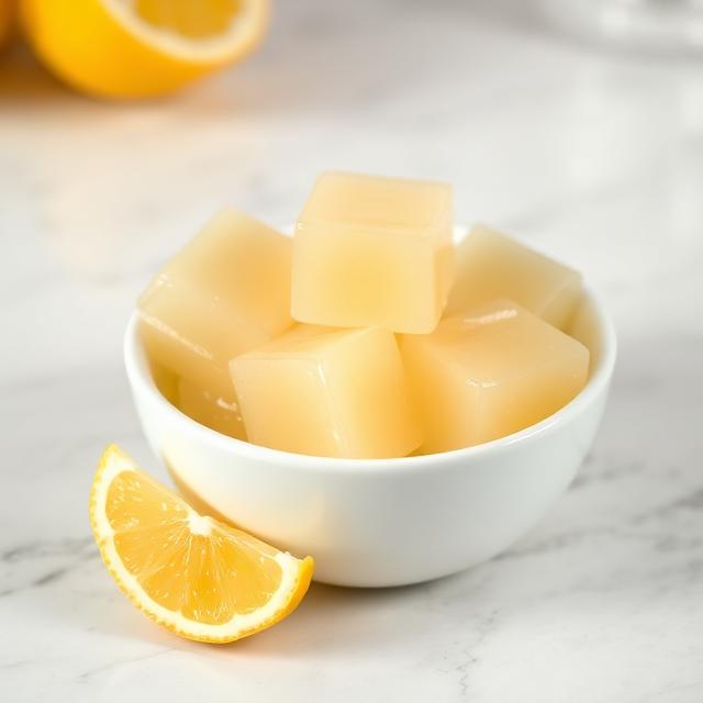 kelly clarkson gelatin recipe served in a bowl with lemon