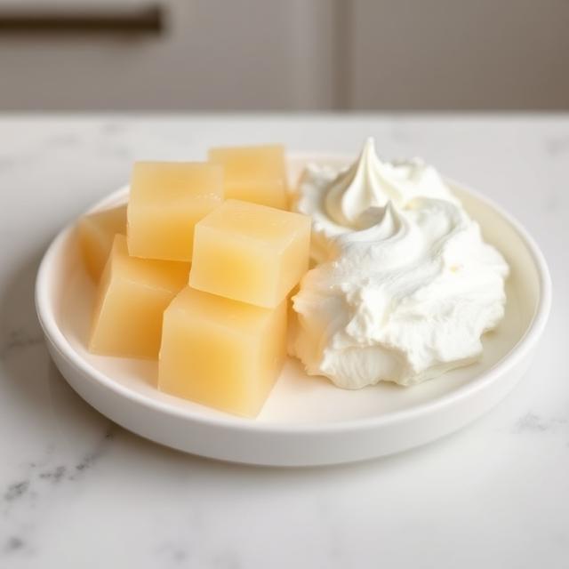 3 ingredient gelatin recipe for weight loss shown in both textures