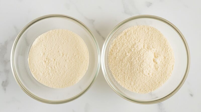 collagen vs gelatin powders side by side in bowls