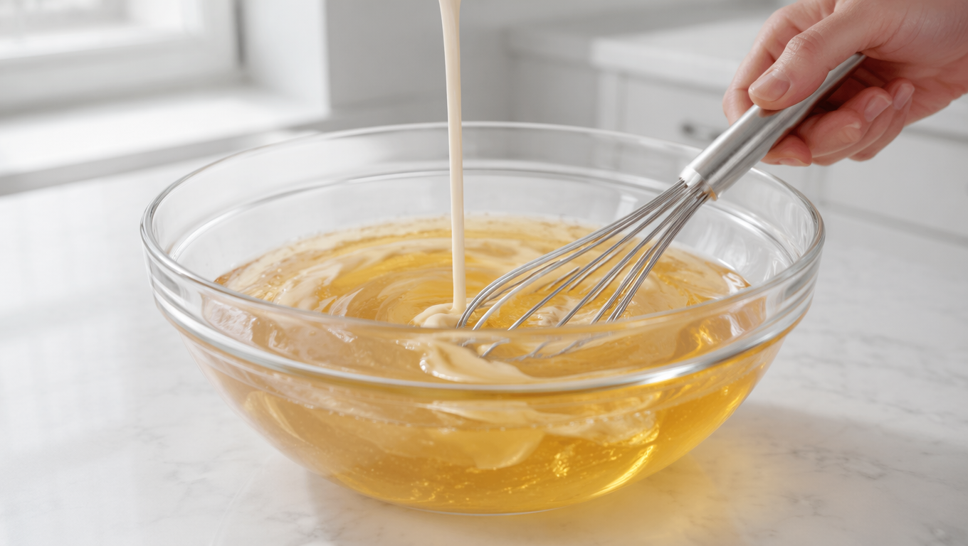 mixing protein slurry into bariatric gelatin mixture
