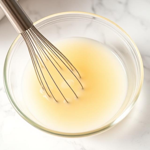 whisking lemon juice into gelatin for a lemon gelatin weight loss recipe

