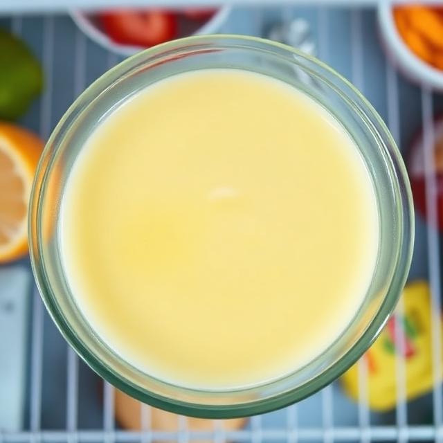 lemon gelatin weight loss recipe setting in a dish in the refrigerator
