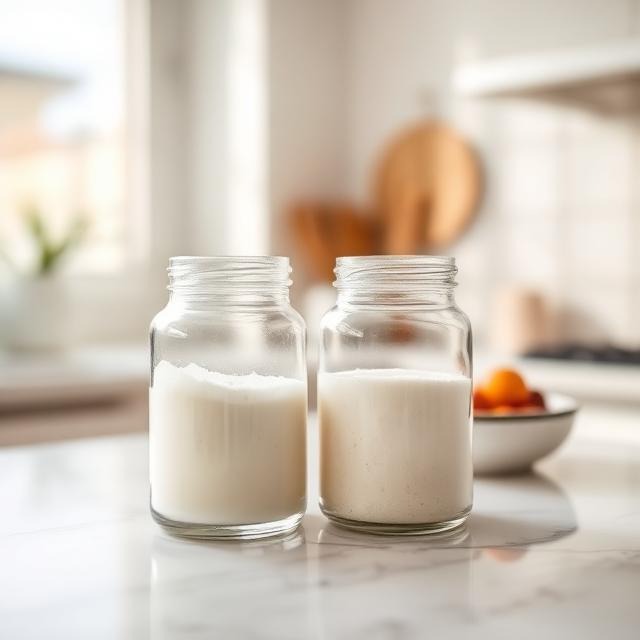 gelatin and collagen powders on a kitchen counter
