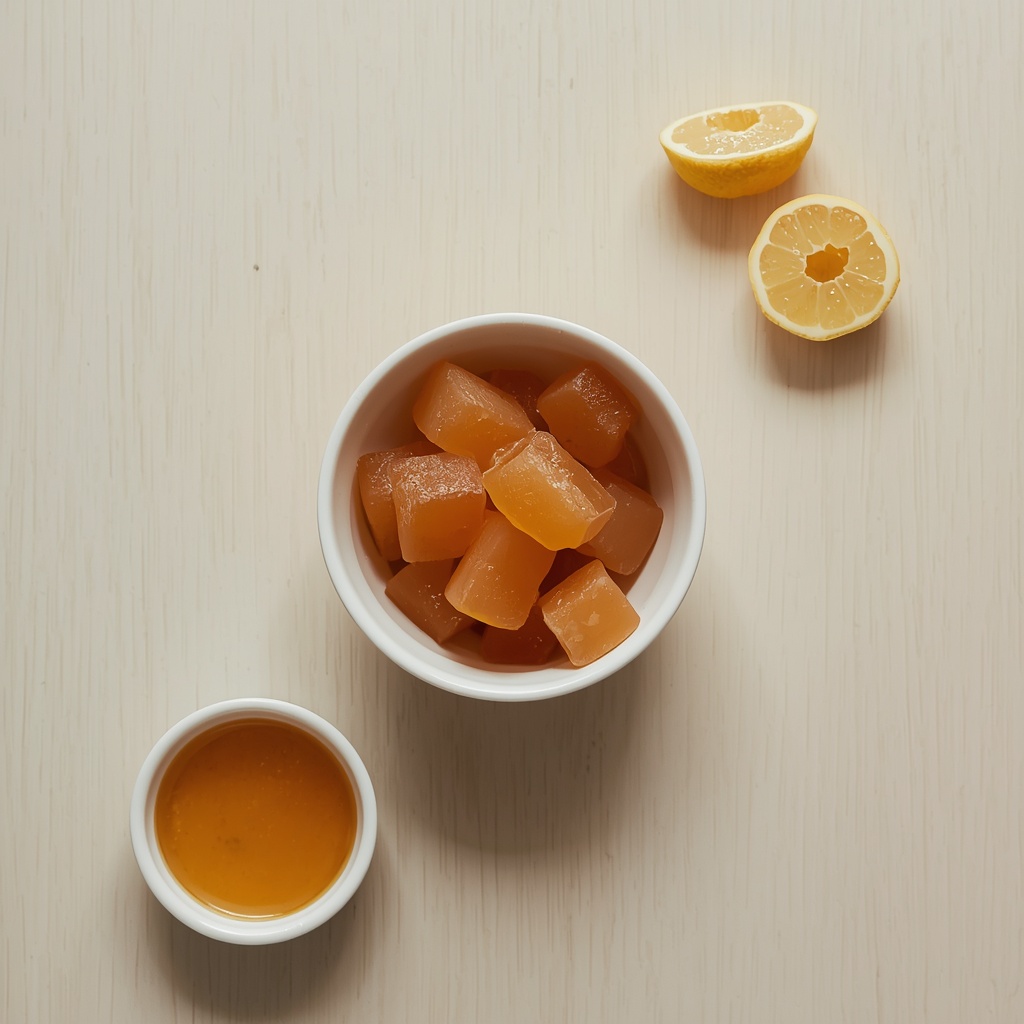 Apple cider vinegar gummies with honey and lemon, WPRM recipe card image