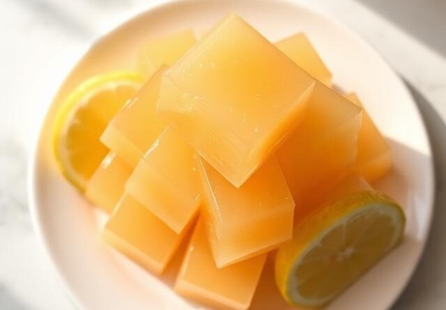 dr jennifer ashton gelatin trick recipe cut into cubes with lemon