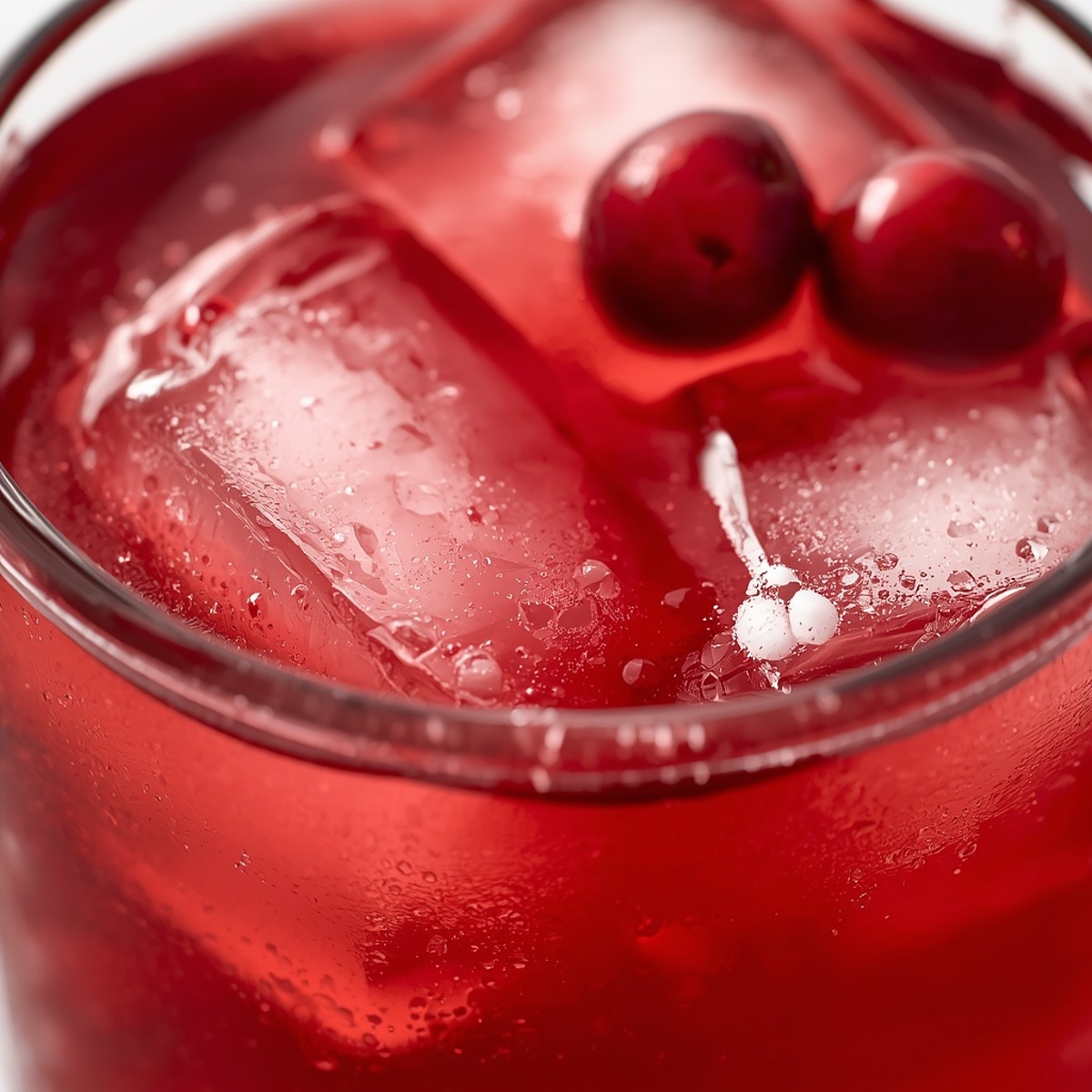 Cranberry splash mocktail garnished with a lime wheel