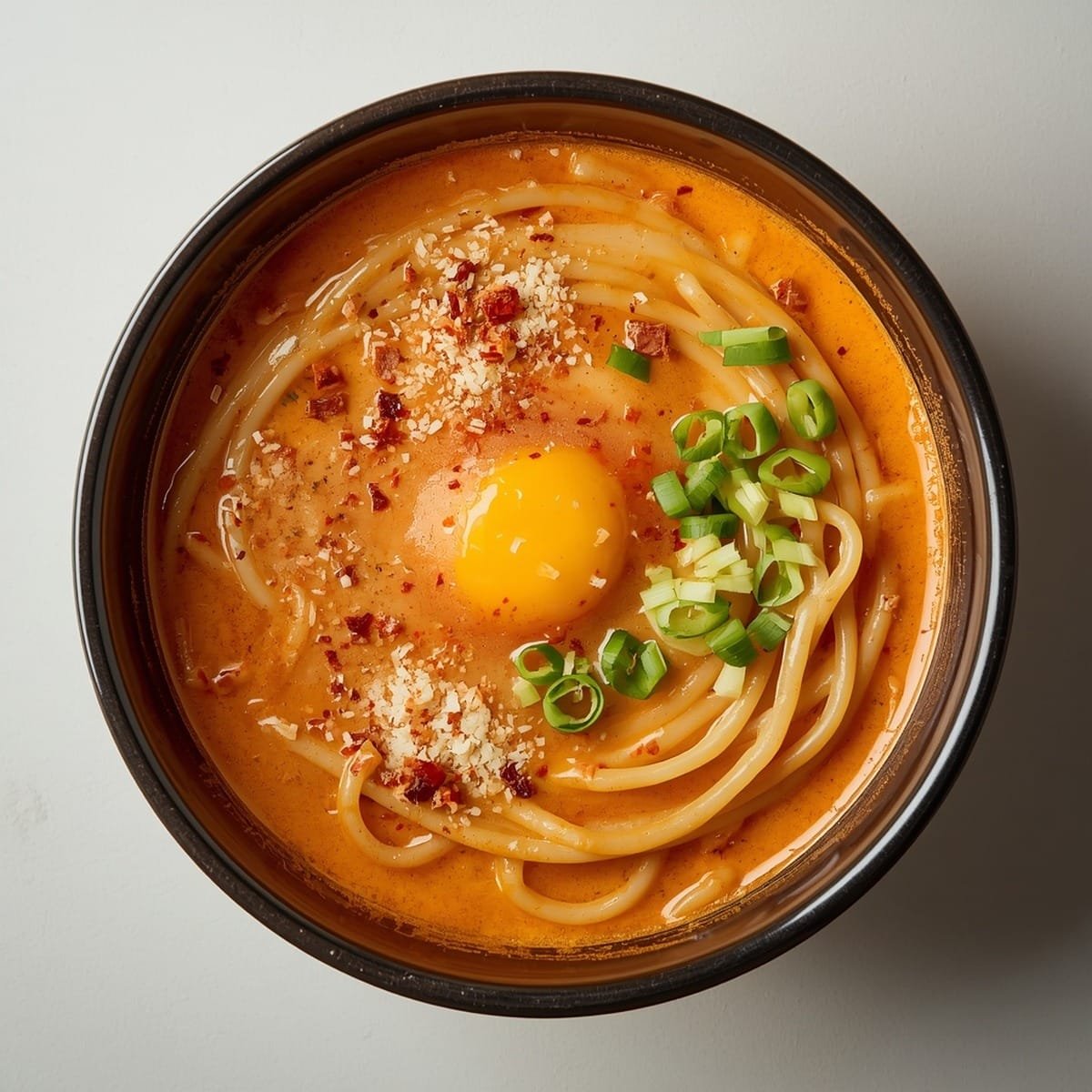 Creamy Buldak Ramen Recipe (No-Scramble Egg Yolk Carbonara)
