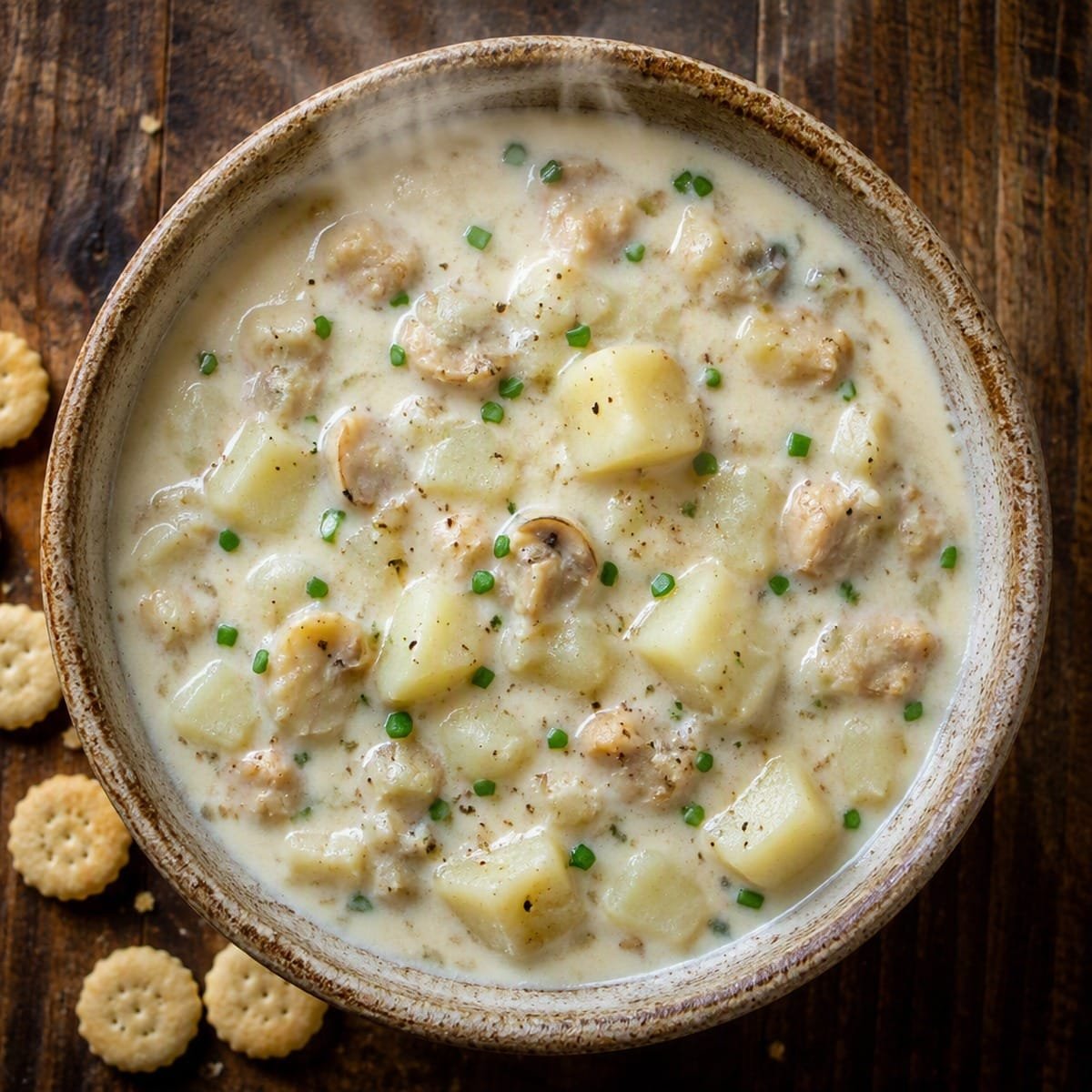Crock Pot Clam Chowder Recipe (Creamy New England Style)