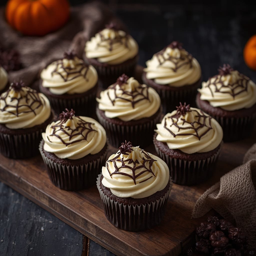 Spider Web Cupcakes